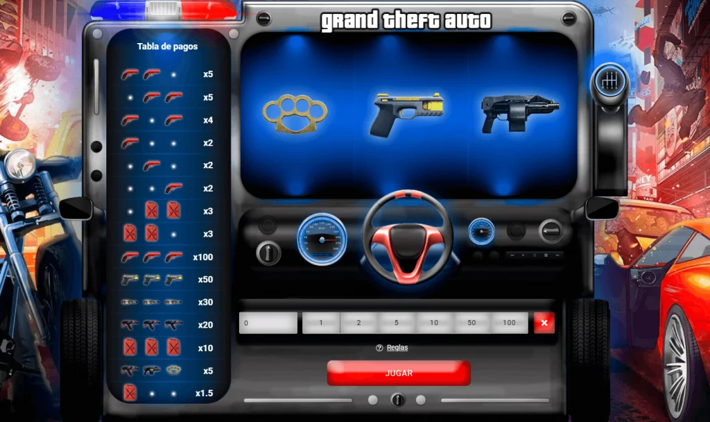 Grand Theft Auto Slot Logo Main Screen